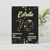 70e verjaardag Senioren Digitale Elegante Partij Kaart (Staand voorkant)