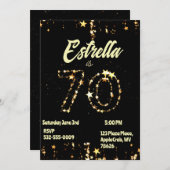 70e verjaardag Senioren Digitale Elegante Partij Kaart (Voorkant / Achterkant)