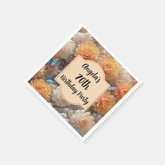 70e verjaardag servet (Hoek)