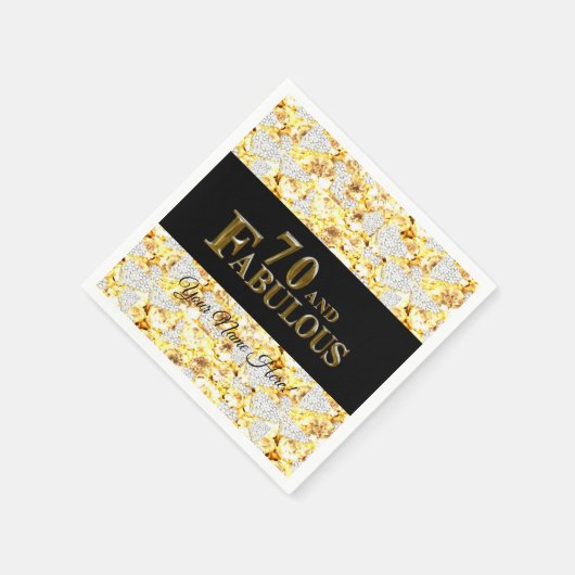 70e verjaardag servet (Hoek)