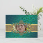 70e verjaardag sjabloon uitnodigingen (Staand voorkant)