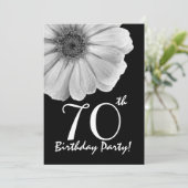 70e verjaardag Sjabloon zwarte en witte dag Kaart (Staand voorkant)