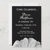 70e verjaardag Sjabloon zwarte en witte dag Kaart (Achterkant)