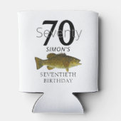 70e verjaardag Smallmouth Bass Vist zeventig visse Blikjeskoeler (Achterkant)