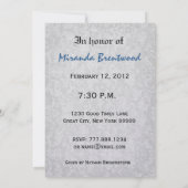 70e verjaardag Soft Blue Roos Metallic Paper Kaart (Achterkant)