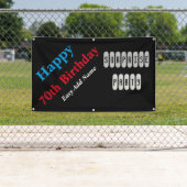 70e verjaardag spandoek (Insitu)