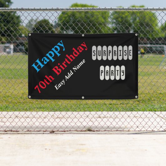 70e verjaardag spandoek (Insitu)