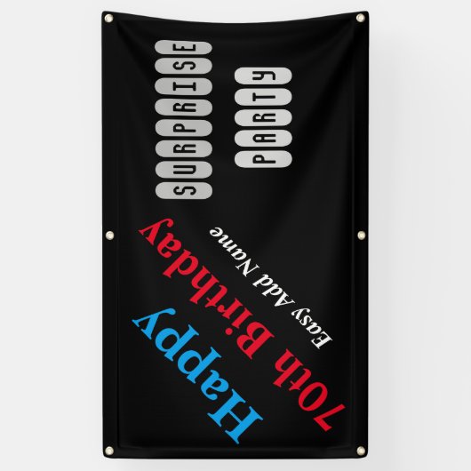 70e verjaardag spandoek (Verticaal)