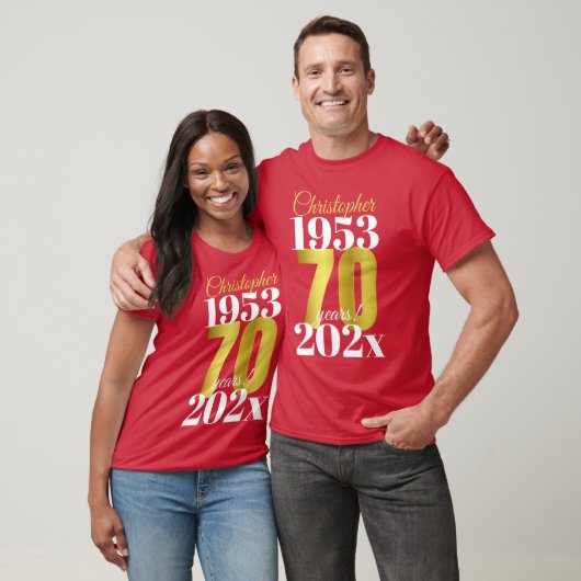 70e verjaardag Speciale datums T-shirt (Unisex)