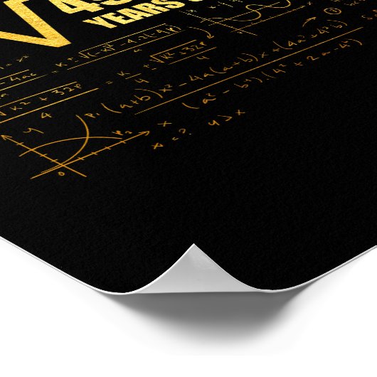 70e verjaardag Square Root van 4.900 70 jaar oude  Poster (Hoek)