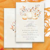 70e Verjaardag Surprise Party Witte Pompoen Herfst Kaart