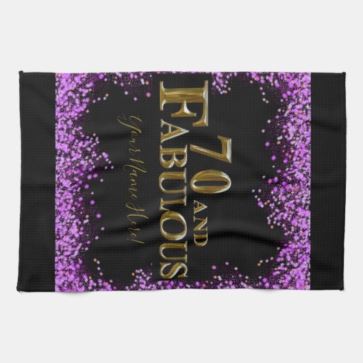 70e verjaardag theedoek (Horizontaal)