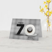 70e verjaardag toiletpapier rol op plaid kaart (Gele Bloem)