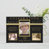 70e verjaardag Tri Foto-uitnodigingen van Tri Kaart (Staand voorkant)
