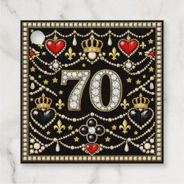 70e verjaardag Tudor geïnspireerde juwelen geschie Bedankjes Labels