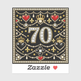 70e verjaardag Tudor geïnspireerde juwelen geschie Sticker