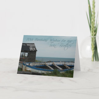 70e verjaardag tweelingbroer kaart