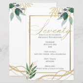 70e verjaardag - Uitnodiging (Voorkant / Achterkant)