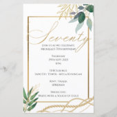 70e verjaardag - Uitnodiging (Voorkant)