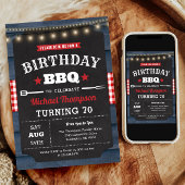 70e verjaardag uitnodiging - Barbecuefeest