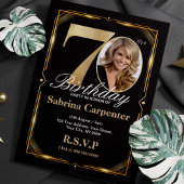 70e verjaardag uitnodiging met foto