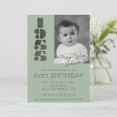 70e verjaardag Uitnodiging met fotojaar 1955 (Staand voorkant)