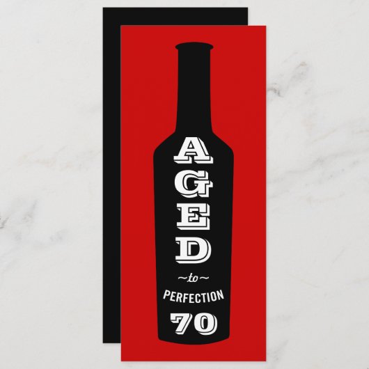 70e verjaardag Uitnodiging tot perfectie (Voorkant / Achterkant)