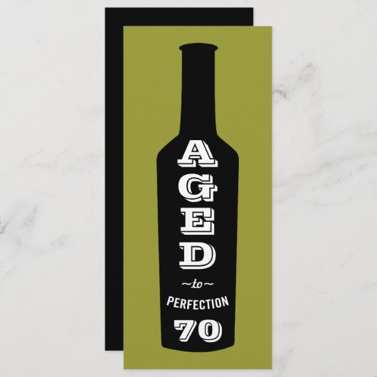 70e verjaardag Uitnodiging tot perfectie (Voorkant / Achterkant)