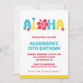 70e verjaardag uitnodigingen Tropical Aloha Hawaii (Voorkant)