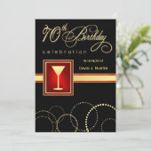 70e verjaardag Uitnodigingen van de Partij van de (Staand voorkant)