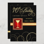 70e verjaardag Uitnodigingen van de Partij van de (Voorkant / Achterkant)