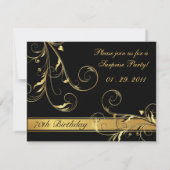 70e verjaardag Uitnodigingen van de Verrassingsdag (Achterkant)