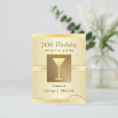70e verjaardag Uitnodigingen van de Verrassingsdag (Staand voorkant)