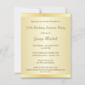 70e verjaardag Uitnodigingen van de Verrassingsdag (Achterkant)