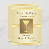 70e verjaardag Uitnodigingen van de Verrassingsdag (Voorkant / Achterkant)
