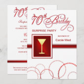 70e verjaardag Uitnodigingen voor een verrassingsf (Voorkant / Achterkant)