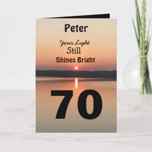 70e verjaardag Uw licht blijft helder Kaart