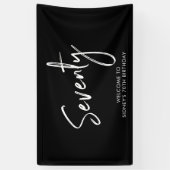 70e verjaardag van Black & White Party - Welkomstb Spandoek (Verticaal)