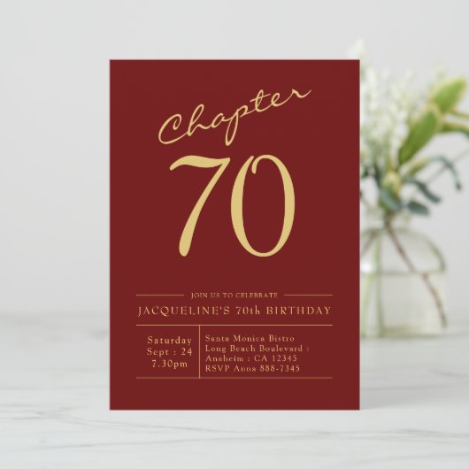 70e verjaardag van de 70e Rode Gouden Partij Kaart (Staand voorkant)