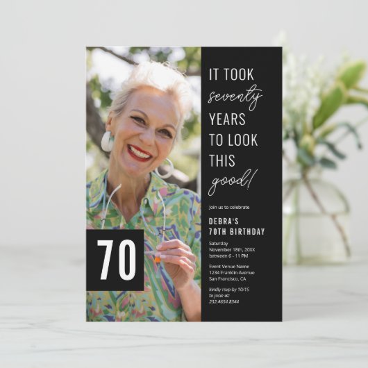 70e verjaardag van de 70e verjaardag van het zwart kaart (Staand voorkant)