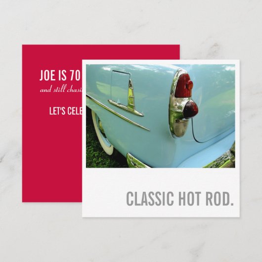 70e verjaardag van de auto - Warmteweg Kaart (Voorkant / Achterkant)