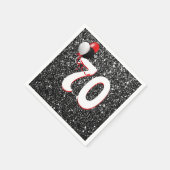 70e verjaardag van de ballonnen op Black Glitter N Servet (Hoek)