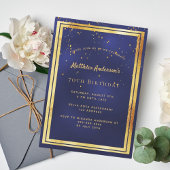 70e verjaardag van de blauwe goudbekentenis kaart