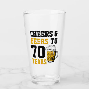 70e verjaardag van de Cheers & Beers tot 70 jaar F Glas