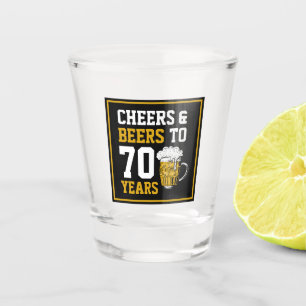70e verjaardag van de Cheers & Beers tot 70 jaar F Shot Glas