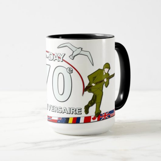 70e verjaardag van de D-Day Mok (Voorkant rechts)