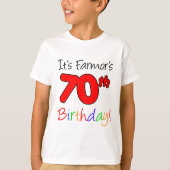 70e verjaardag van de Farmor Zweedse grootmoeder T-shirt (Voorkant)