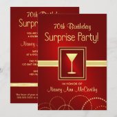 70e verjaardag van de feestdag in Champagne Kaart (Voorkant / Achterkant)