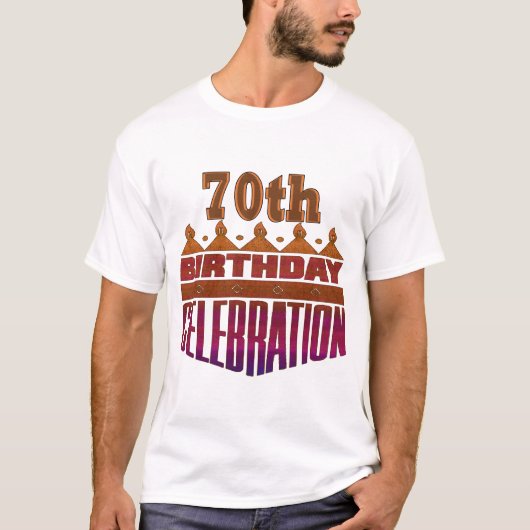 70e verjaardag van de feestdag t-shirt (Voorkant)