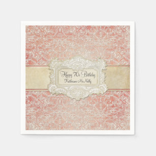 70e verjaardag van de  Franse Regency Lace Servet